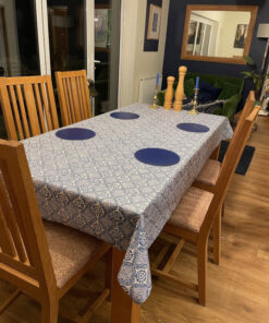 Starburst Batik Matt Oilcloth Tablecloth