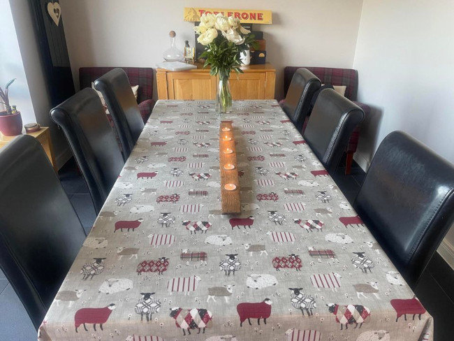 Baa Baa Berry Oilcloth tablecloth