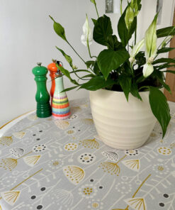 Bergen Grey Scandi Matt Oilcloth Tablecloth