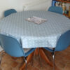 Just Dotty Air Force Blue Oilcloth Tablecloth