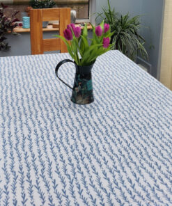 Tide Blue Oilcloth Tablecloth