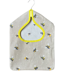 Honeybee Wipe Clean Oilcloth Peg Bag