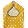 Just Dotty Mustard Wipe Clean Oilcloth peg bag