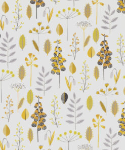 Autumn Tapestry Saffron Gloss Oilcloth Tablecloth