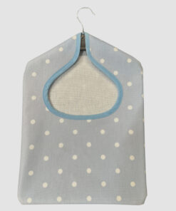 Dotty Blue Wipe Clean Oilcloth Peg Bag
