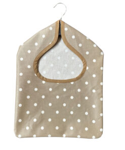 Just Dotty Mocha Wipe Clean Oilcloth Peg Bag
