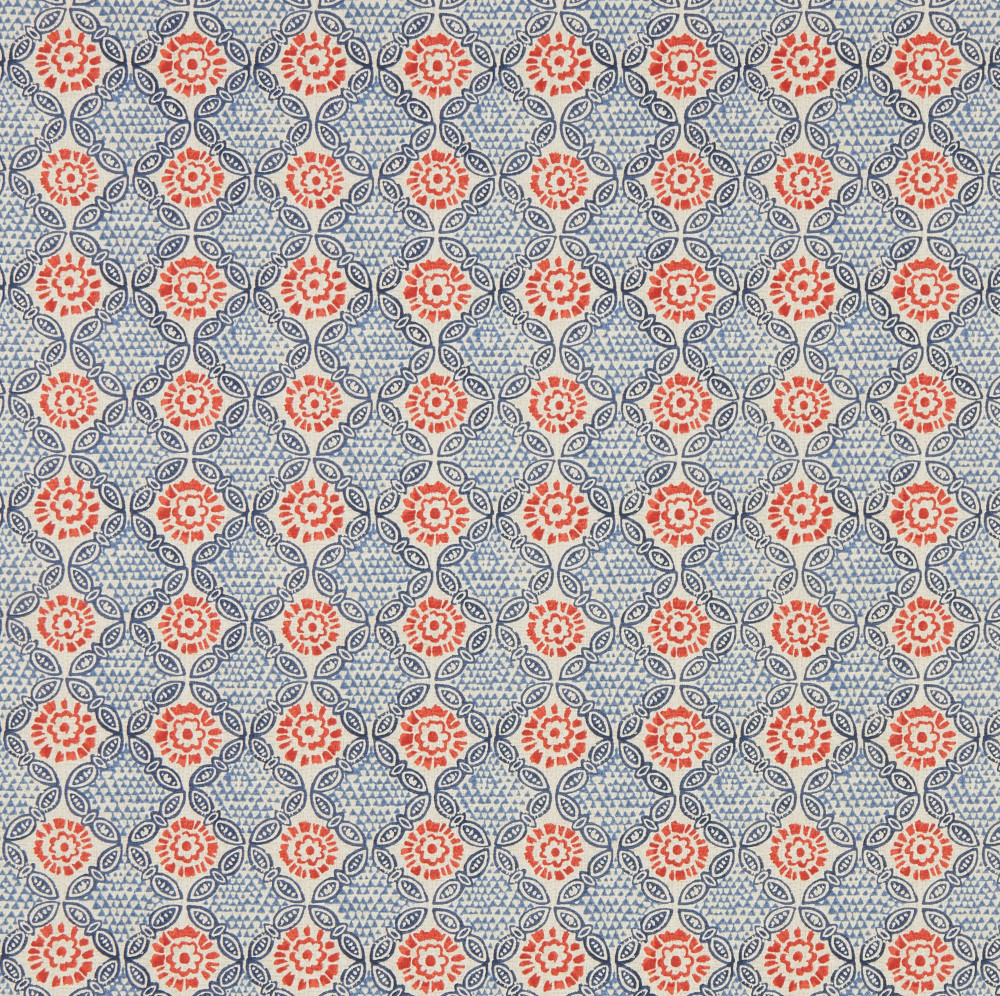 Starburst Chilli Matt Oilcloth Tablecloth