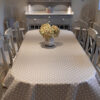 Just Dotty Grey Oilcloth tablecloth