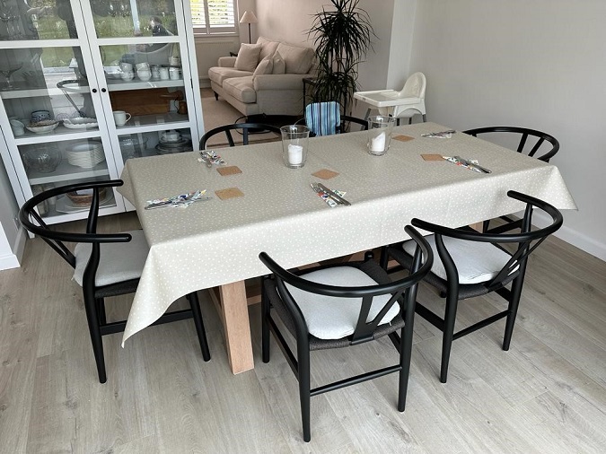 Spot on Pebble Oilcloth Tablecloth