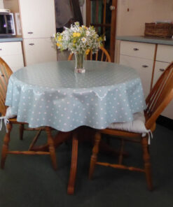 Just Dotty Duckegg Oilcloth tablecloth