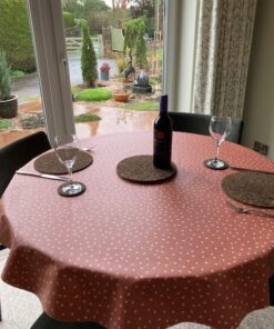 Spot on Paprika matt Oilcloth tablecloth