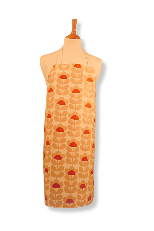 Orla Kiely Sweet Pea Orange Adult Oilcloth Apron
