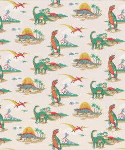 Cath Kidston Dino Multi Gloss Oilcloth Tablecloth