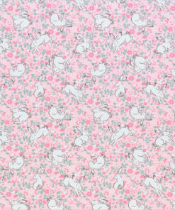 Cath Kidston Jumping Bunnies Blush Gloss Oilcloth Tablecloth