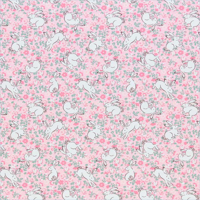 Cath Kidston Jumping Bunnies Blush Gloss Oilcloth Tablecloth