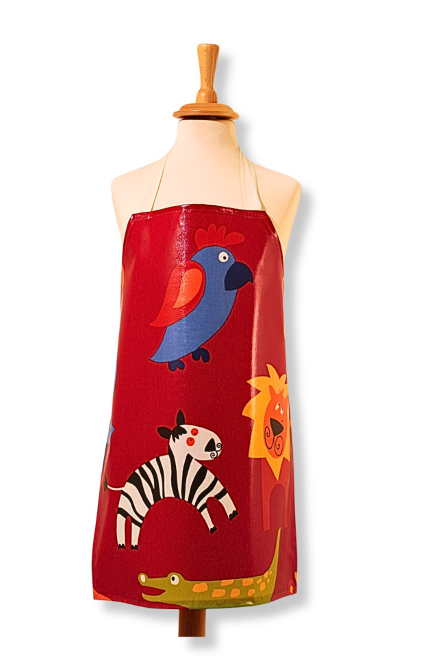 Roar Red Children's Oilcloth Apron