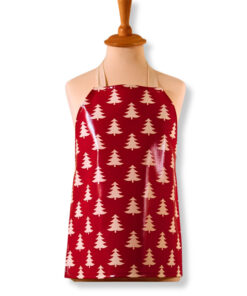 Christmas Trees Red Children's Oilcloth Apron
