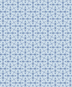 Mosaic Indigo Matt Oilcloth Tablecloth