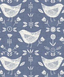 Narvik Denim Matt Scandi Oilcloth Tablecloth