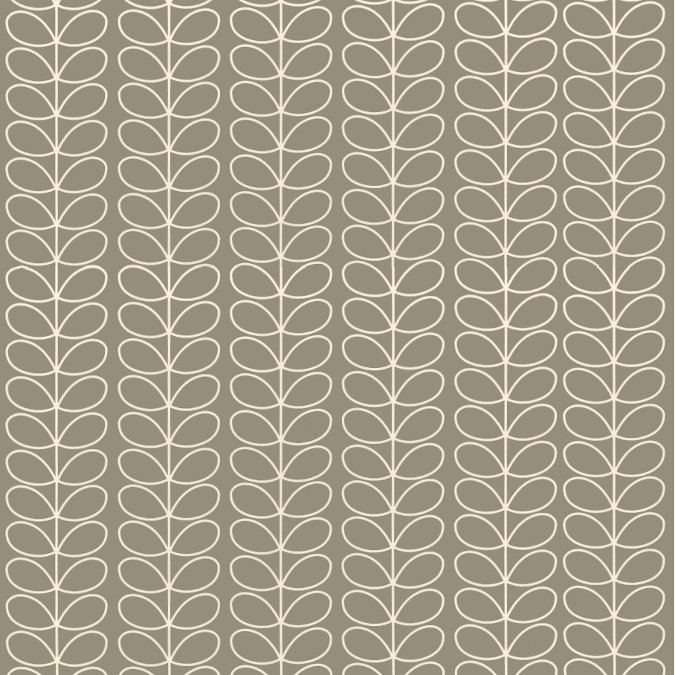 Orla Kiely Linear Stem Silver Matt Oilcloth Tablecloth