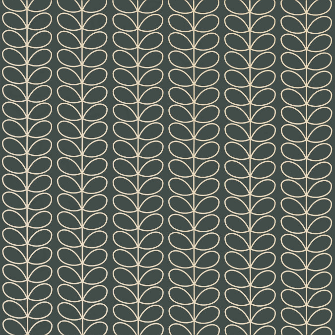 Orla Kiely Linear Stem Cool Grey Oilcloth