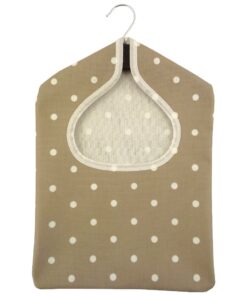 Dotty Taupe Wipe Clean Oilcloth Peg Bag