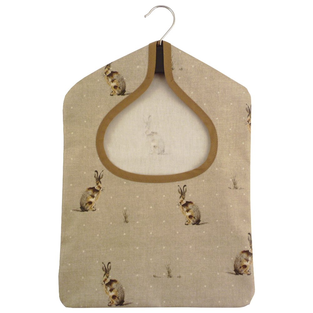 Sandringham Hare Wipe Clean Oilcloth Peg Bag
