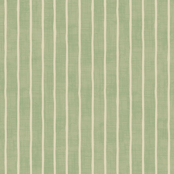 Pencil Stripe Lemongrass Matt Oilcloth Tablecloth