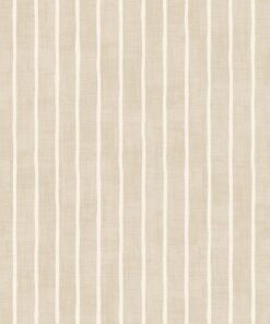 Pencil Stripe Nougat Matt Oilcloth Tablecloth