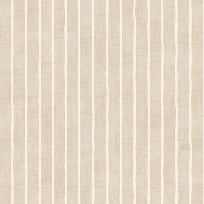 Pencil Stripe Nougat Matt Oilcloth Tablecloth