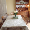Bird Garden taupe Oilcloth tablecloth