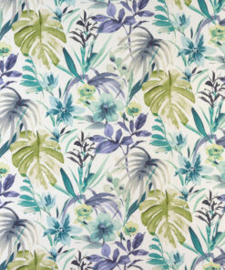 Tropical Paradise Indigo Oilcloth Tablecloth