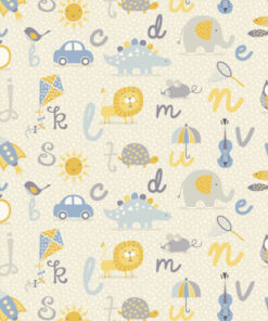 Alphabet Gloss Oilcloth Tablecloth