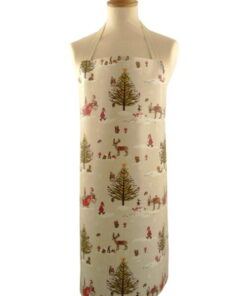Christmas Woodland Adult Oilcloth Apron