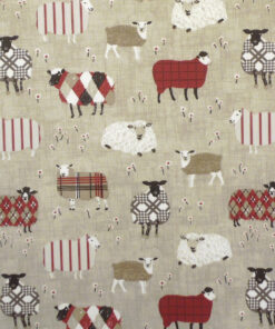 Baa Baa Berry Gloss Oilcloth Tablecloth