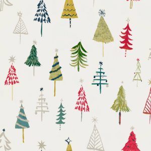 Christmas Trees Frost Gloss Oilcloth