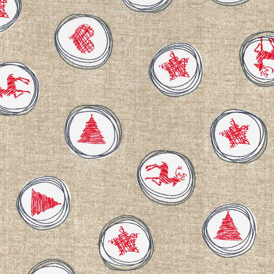 Festive Spot Gloss Oilcloth Tablecloth