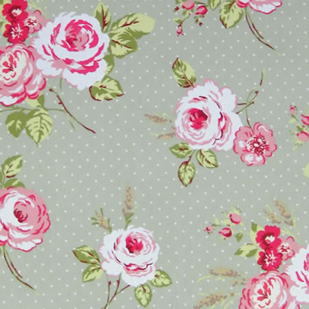 English Rose Sage Oilcloth