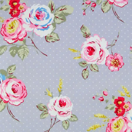 English Rose Steel Grey Matt Oilcloth