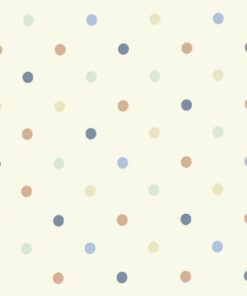 Dotty Cream/Multi Oilcloth Tablecloth