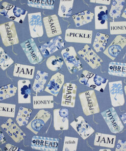 Pantry Denim Gloss Oilcloth Tablecloth