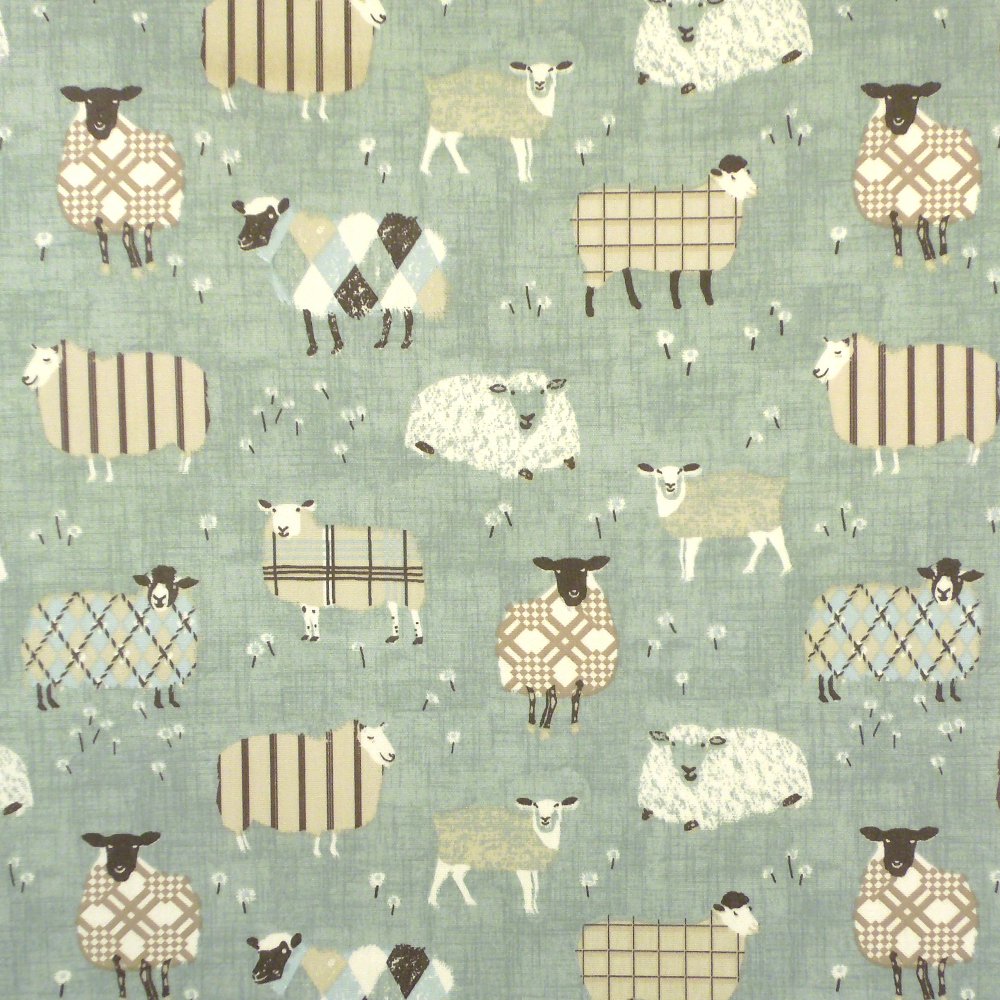 Baa Baa Duckegg Gloss Oilcloth Tablecloth