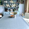 Vintage Spot Denim Matt Oilcloth Tablecloth